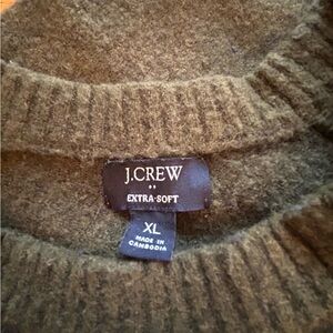J. Crew Extra-Soft Men's Sweater - Olive Green